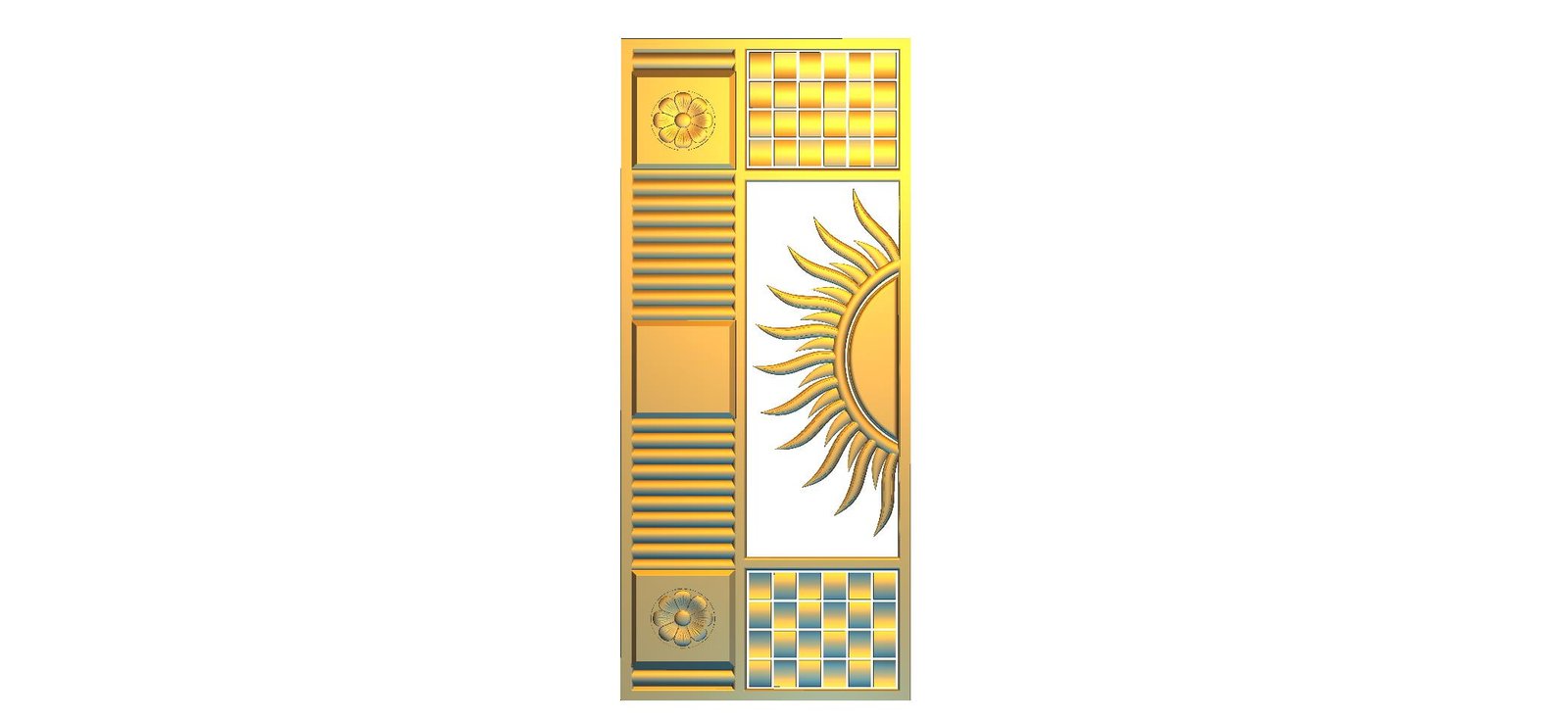 Majestic Carved Door CNC Designer RLF File | 3D Premium Wood Design