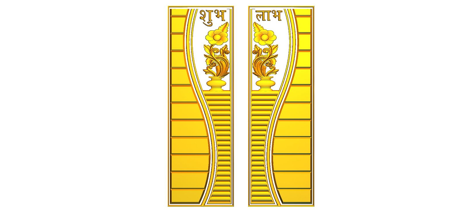Premium CNC Designer Door RLF File | 3D Wood Carving Design