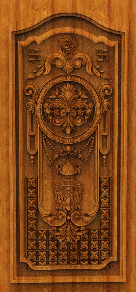 Elite Heritage Wooden Door CNC Designer RLF File | Premium 3D Relief Design