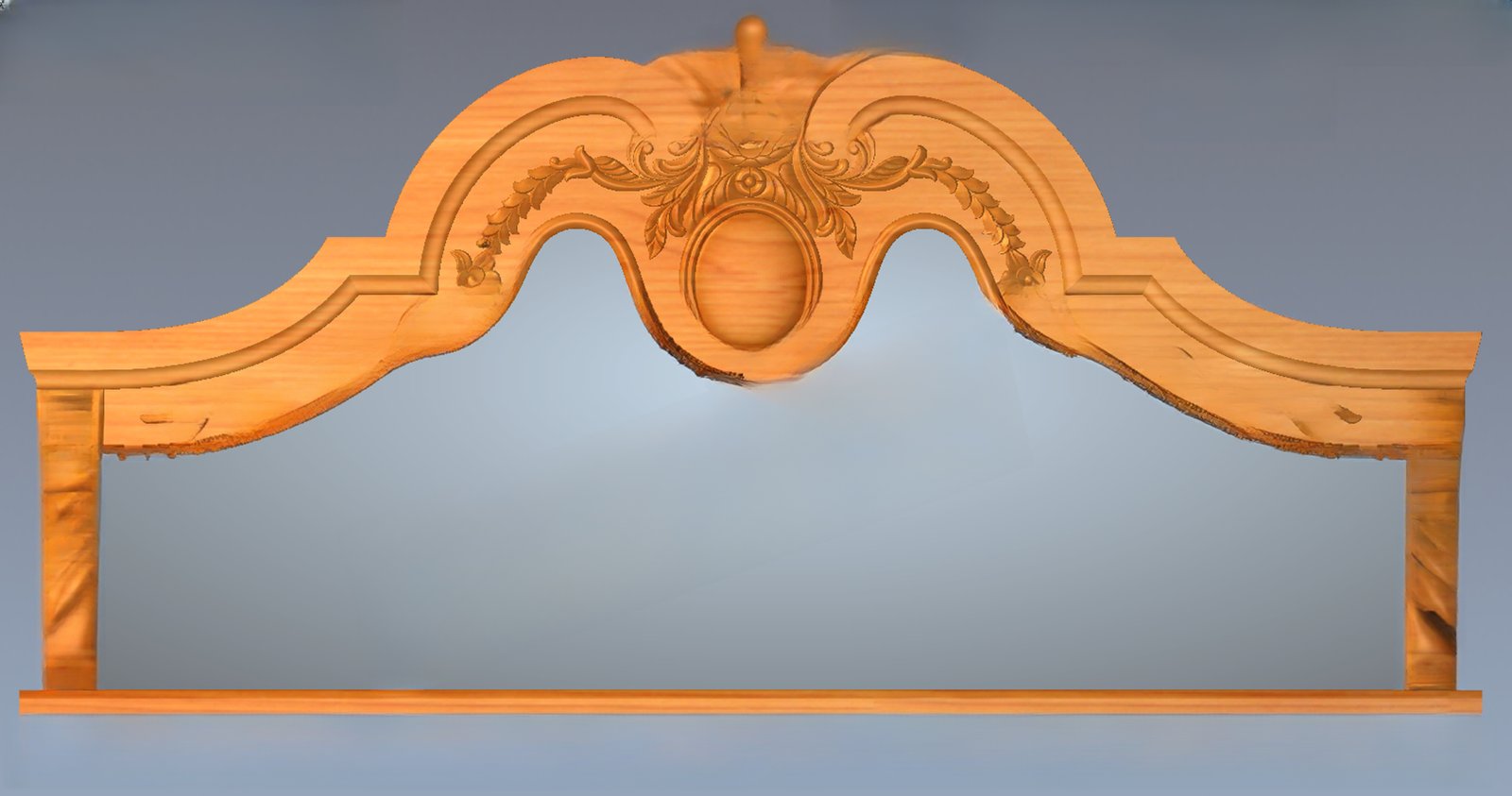 JS Bed - 91 Classical Ornate Bed Headboard 3D Relief Model