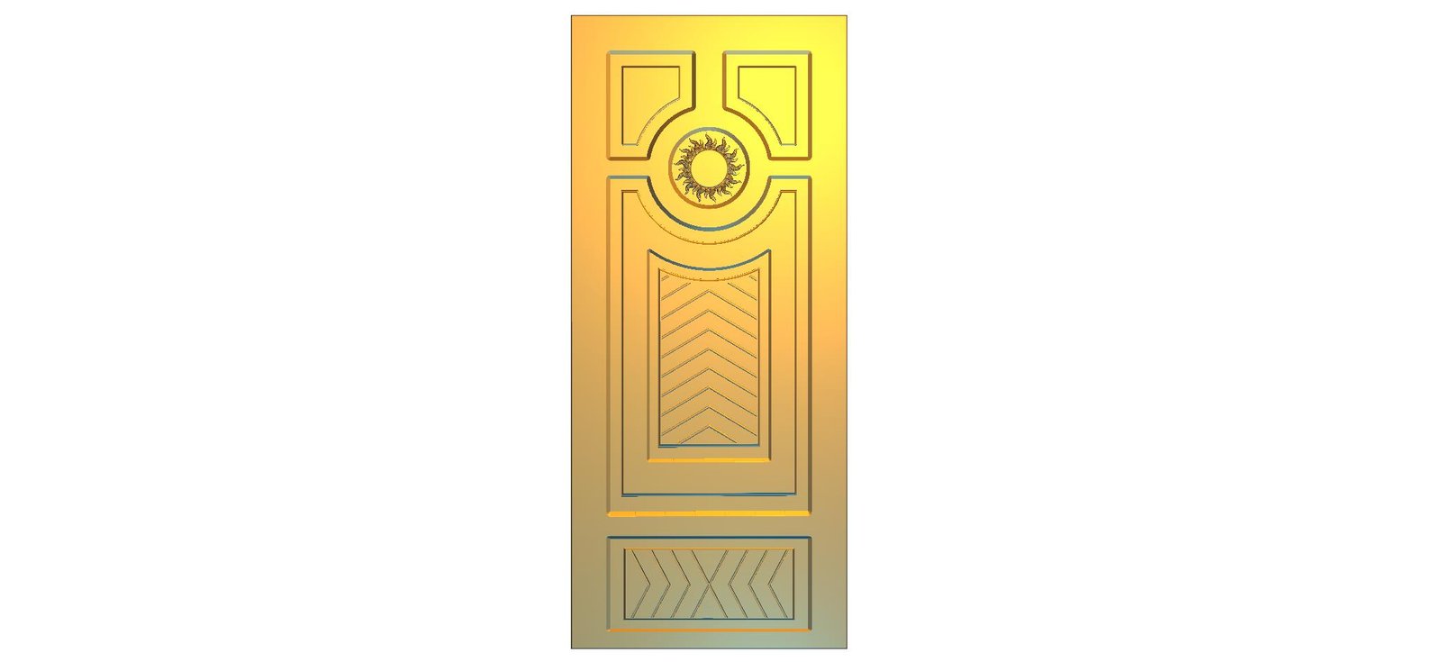Majestic Carved Door CNC Designer RLF File | 3D Premium Wood Design