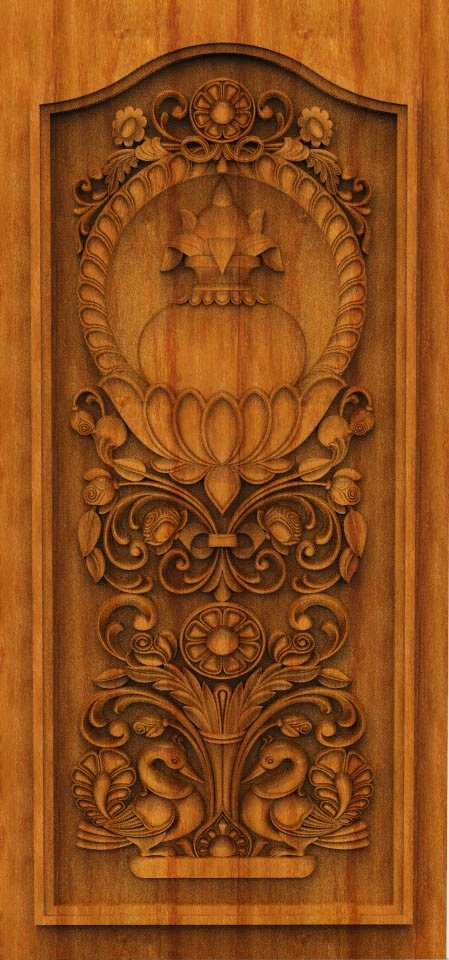 Vintage Royal Door CNC Designer RLF File | Premium 3D Wooden Carving