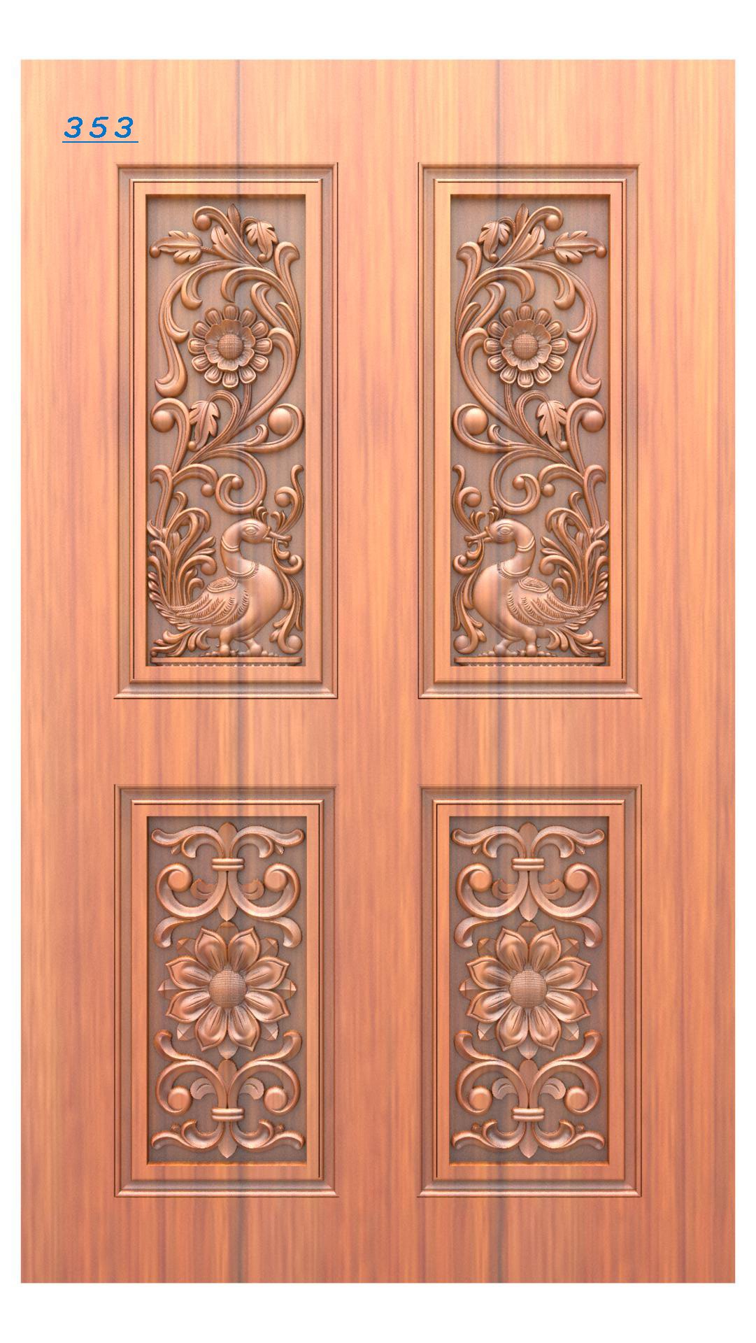 Premium Designer Wooden Door RLF File for CNC
