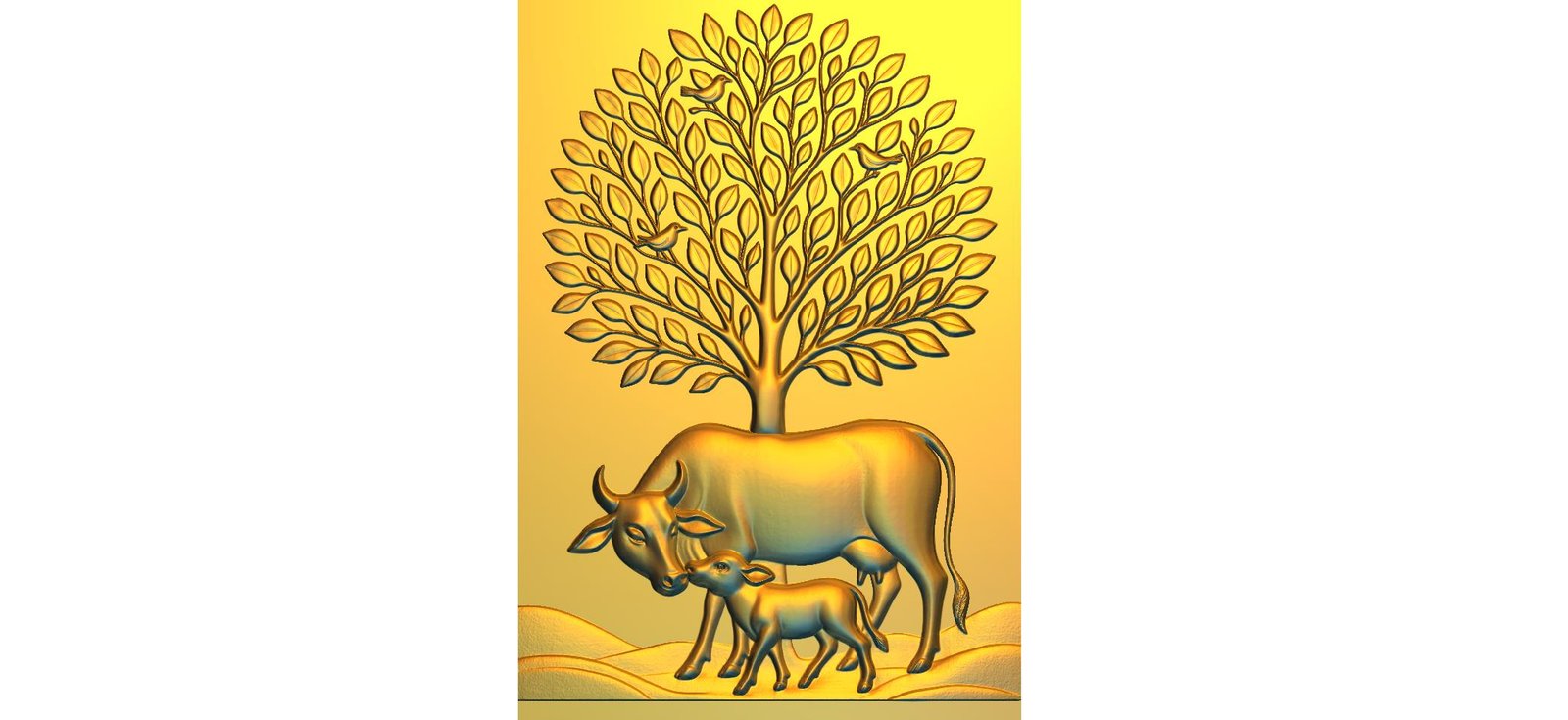 Kamdhenu CNC Designer RLF File | 3D Wood Carving Design