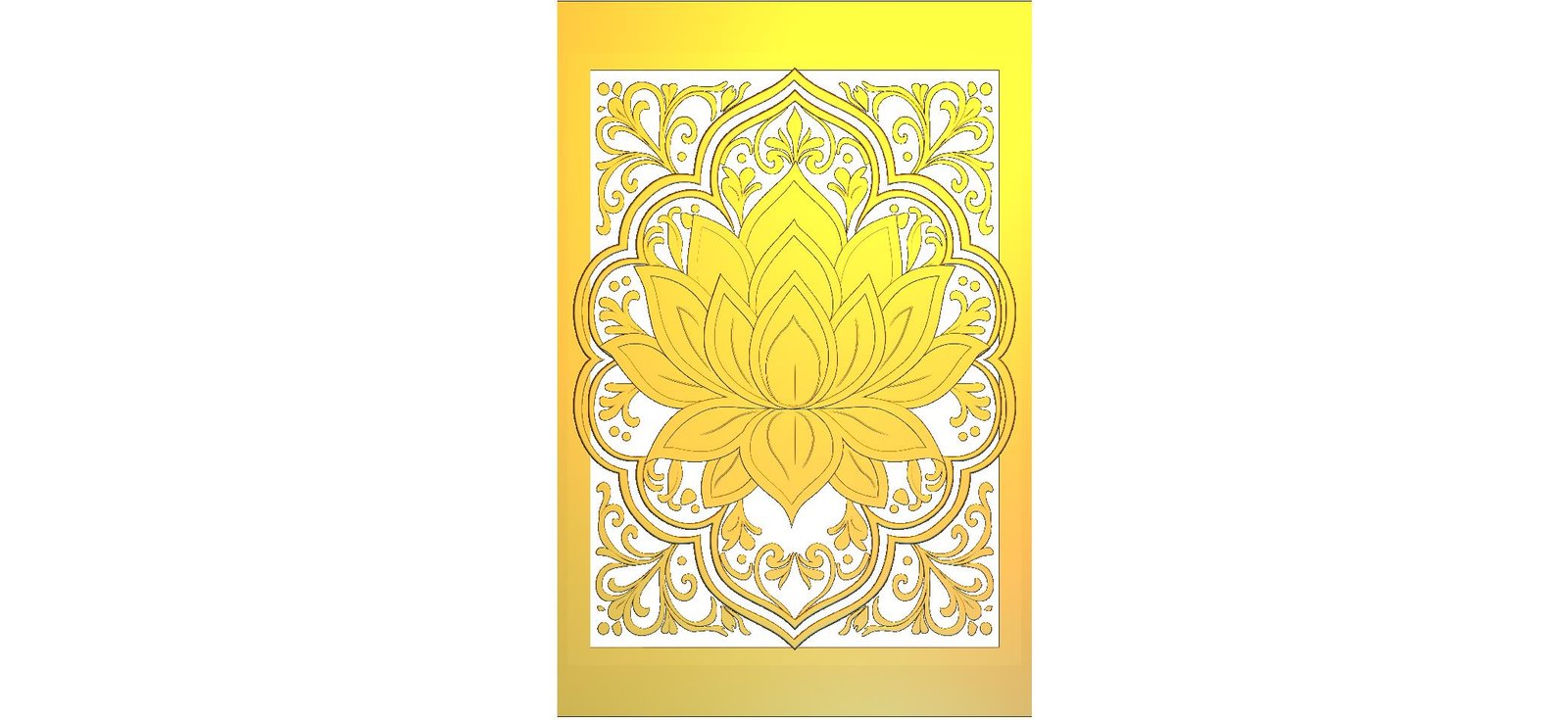 Organic Nature CNC Designer RLF File | Elegant 3D Wood Carving Design