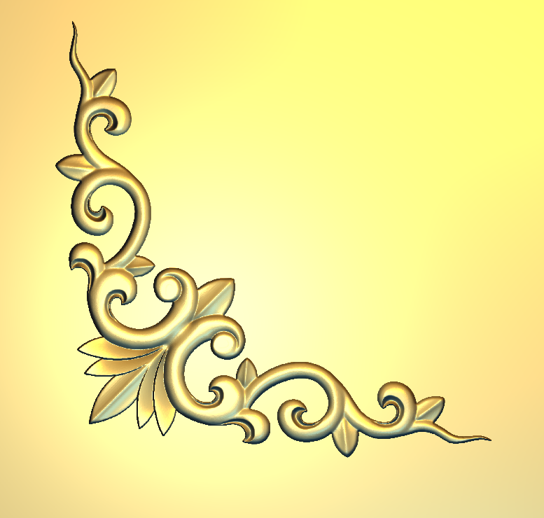 Corner Design - 89-CORNER Elegant Floral Scrollwork Relief for Furniture